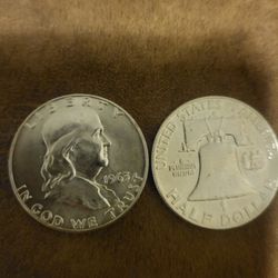 Bu 1963 P Franklin 50 C Pieces 2