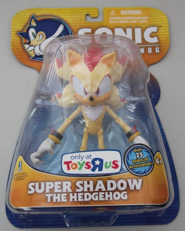 Sonic the Hedghog Super Shadow The Hedgehog Toys R Us Exclusive Figurine Mint In Box