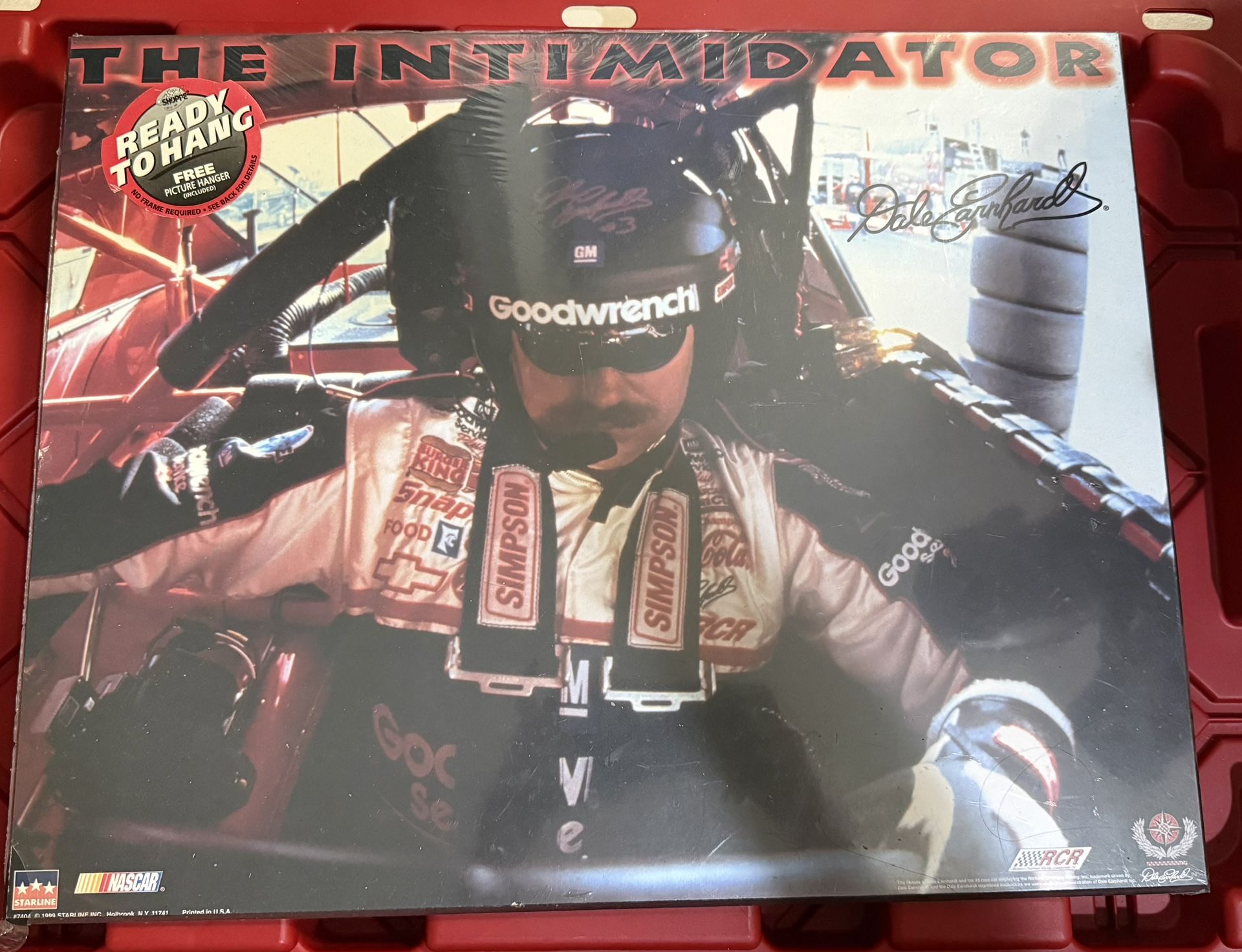 dale Earnhardt vintage poster the intimidator NASCAR race car racing car 1998