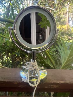 Mirror/ magnifier with light
