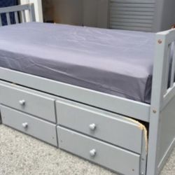***Twin Trundle Bed With Mattress ***