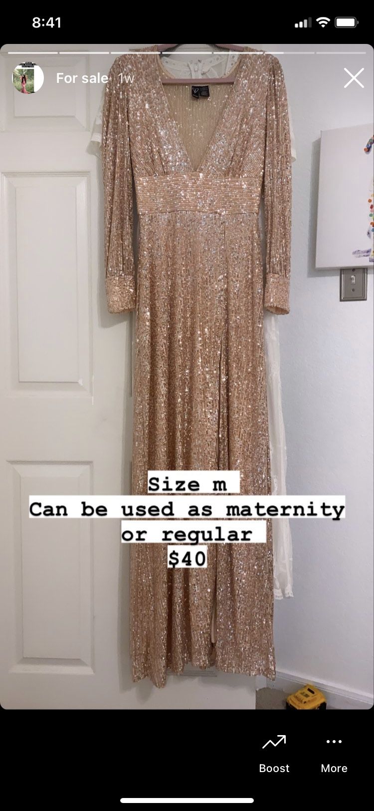 Sequin Glitter Gown Maxi Dress 