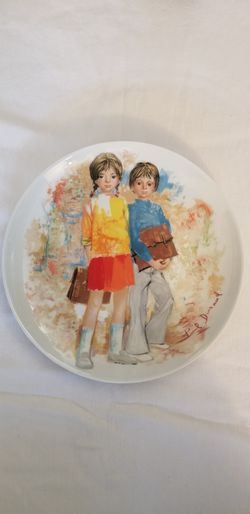 Emilie et Philippe Paul Durant Limoges Turgot 1979 Porcelain plate