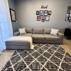 Grey Sectional Couch with Chaise- FREE DELIVERY