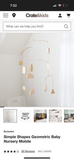 Crate & Barrel Simple Shapes Geometric Baby Mobiles