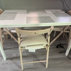 Table, white/white, 49 1/4x29 1/8 