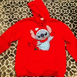 Stitch Christmas Adult Pullover Hooded Fleece Size S, M, L, XL