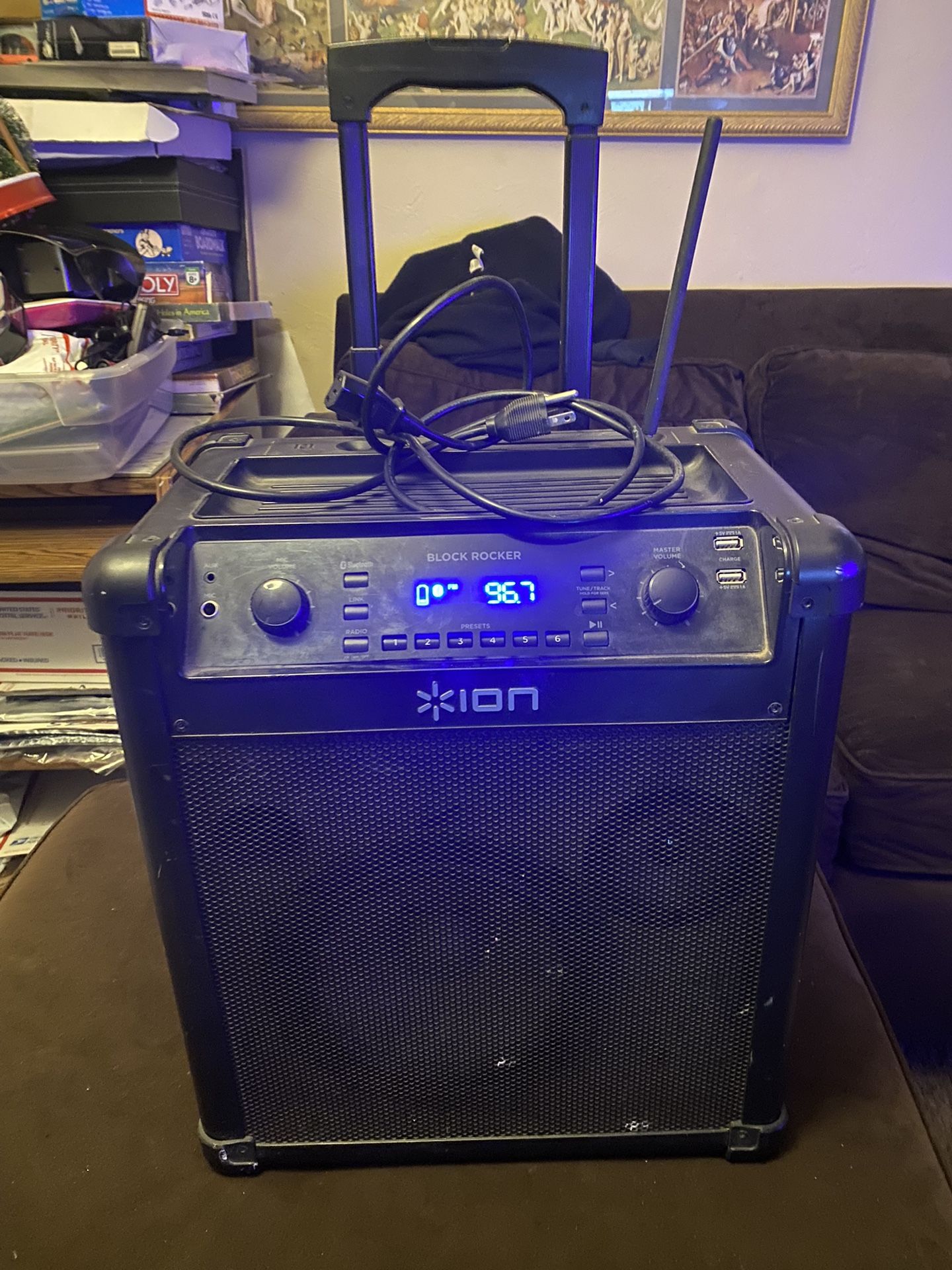 ION Block Rocker 100W Portable Wireless Bluetooth Speaker - Black iPA76