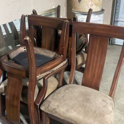 5 Use Kitchen Chairs, Wood 