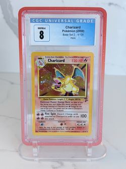 Charizard Base Set #2 - 4/130 Holo – Vintage Blue Label CGC 8