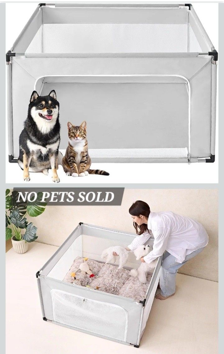 EHEYCIGA 42x42x26 Inches Puppy Playpen Without Top