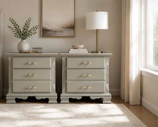 Refinished Neutral Nightstands (Pair)