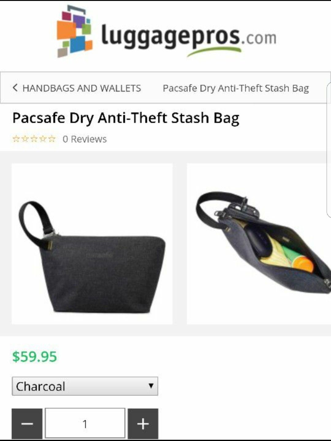 Pacsafe dry stash bag hot sale