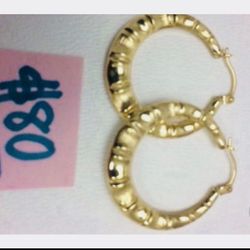 10K Yellow Gold Hoop For Wedding 