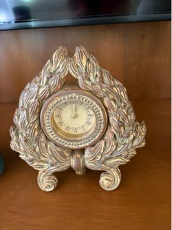 Decorative gold clock