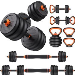 FEIERDUN 4 in 1 Multifunctional Dumbbell Set