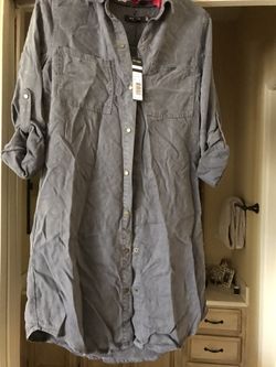 Max Jeans Shirt Dress Tunic Blue XS