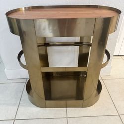 CB2 Paloma Brass Bar Cart