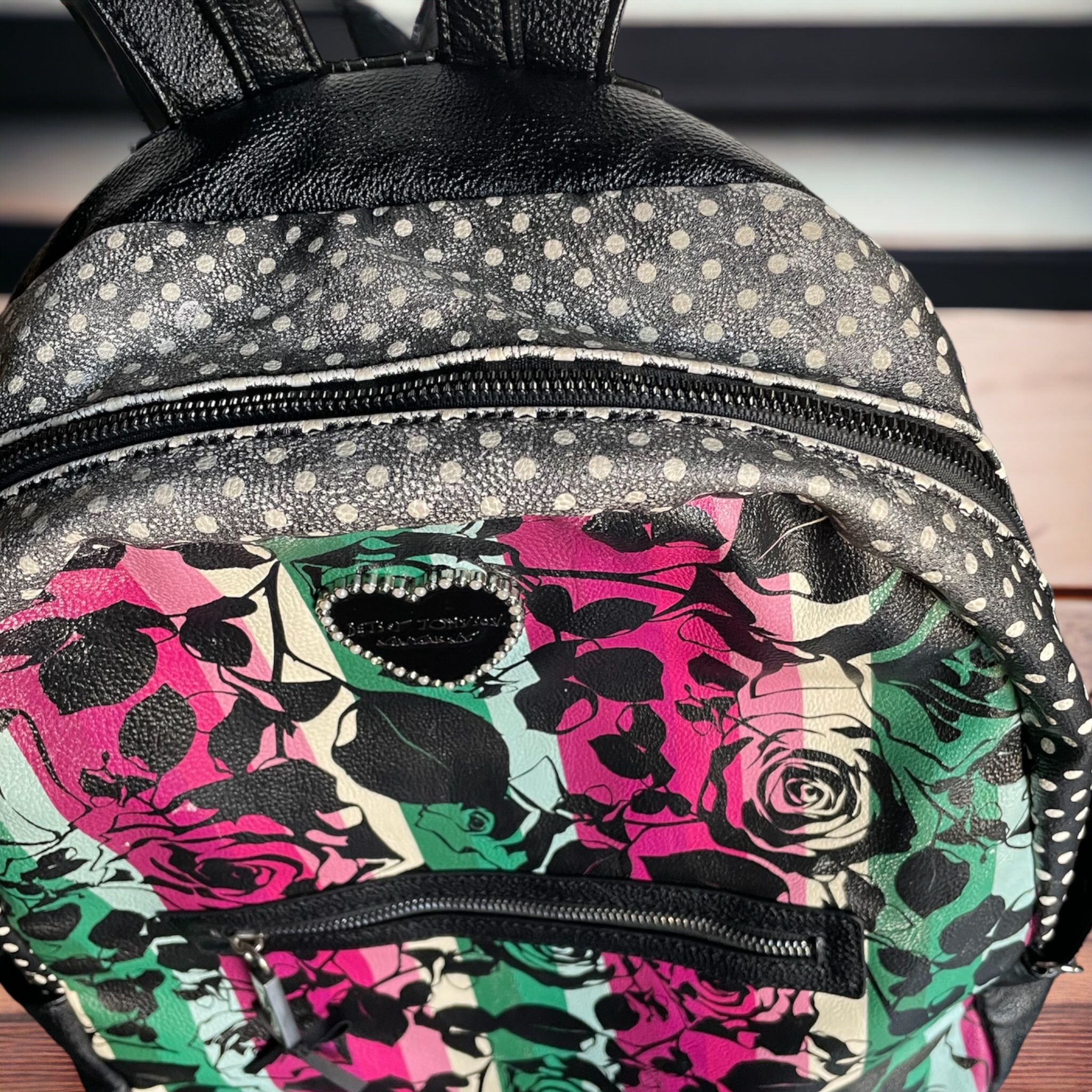 Betsey Johnson Floral Backpack Betsey Johnson Corgi Dog Floral Backpack — Let the  main image 3