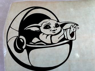 Baby Yoda vinyl Decals - name vinyl decal