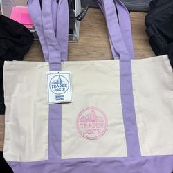 trader joes lavender big tote bag