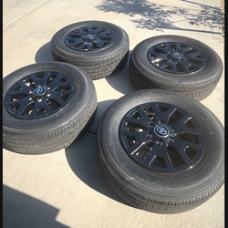 Brand new Set Of 4 Toyo Open Country HT Tires  245/70R/17 with wheels from brand new Tacoma will also fit 4 runner. Worth $1400