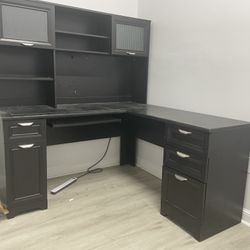 Wood Shelves And Desks