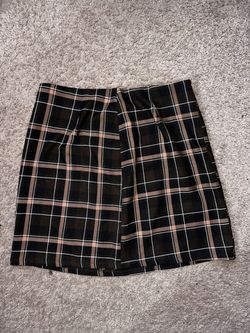 NWT Brown Plaid Skirt
