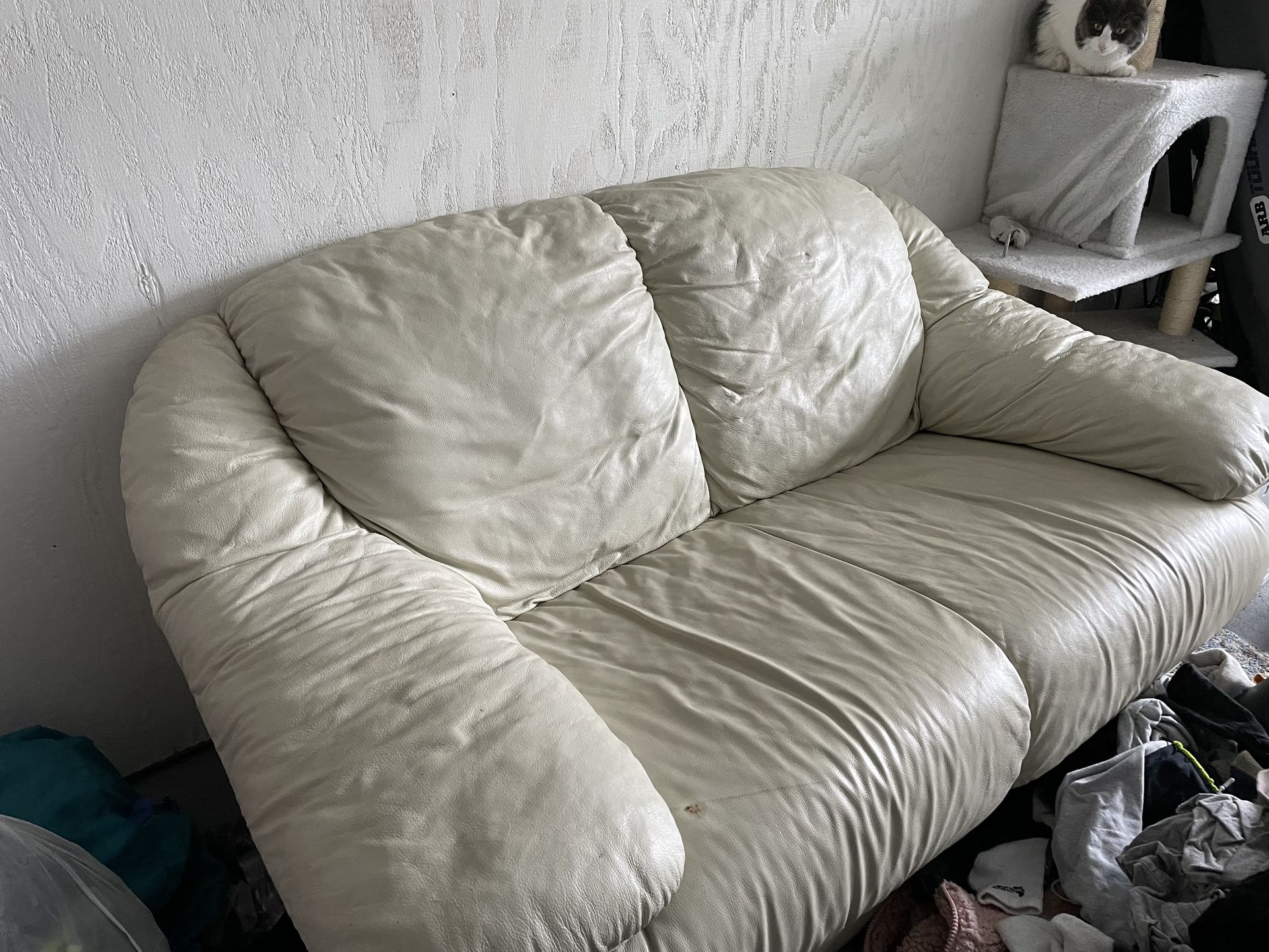 Leather Cream Couch