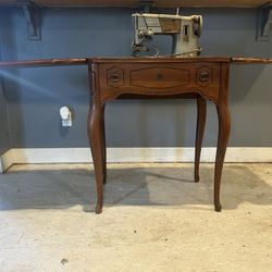 60’s Sewing Machine In Cabinet