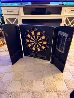 Electronic Dart Board with Cabinet