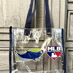 BRAND NEW Tampa Bay Rays Clear Tote Bag with Handles - MLB Logo