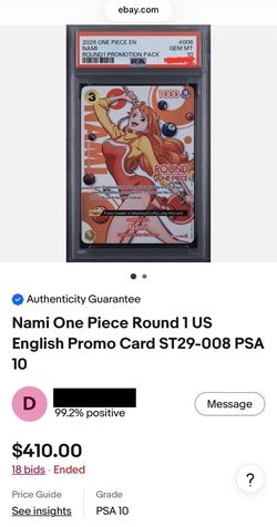 Round 1 x One Piece * Nami ST29-008 * Promo Card English