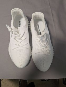 Triple white Yeezy 350 V2
