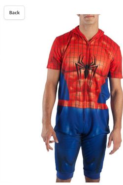Spider-Man Adult One-Piece Hooded Romper