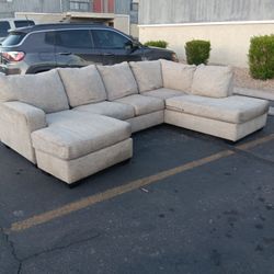 3 Piece Gray Sectional Sofa Couch-DELIVERY AVAILABLE!