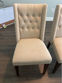 2 White Dinning Room Chairs