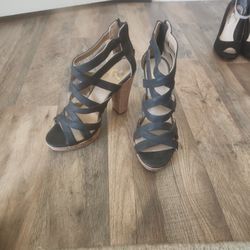 Black Cork Heels