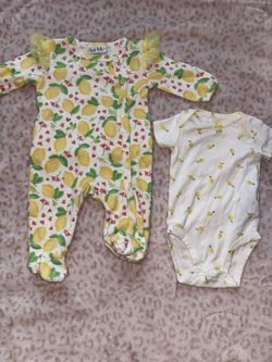 Lemon 0-3 month outfit bundle