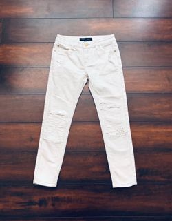 Little Girls Clothes Tommy Hilfiger White Distressed Jeans Size 8 Fits 7/8