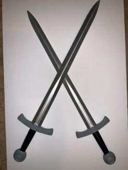 2x Medieval Cosplay Hard Foam Swords