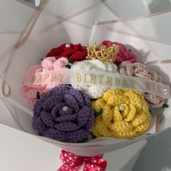 Ramos De Rosas Tejidas 