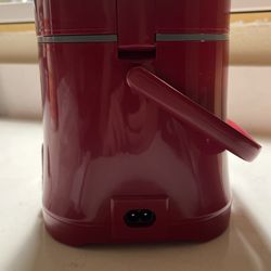 Wolfgang Puck Red Maroon Mini Rice Cooker 1.5 Cup - With Food