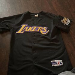 Vintage Lakers Majestic Medium Jersey With Finals Patch 