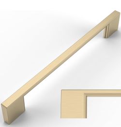 Amerdeco 20 Pack Brushed Brass Cabinet Pulls 6.25”