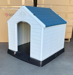 New in box $105 Plastic Dog House Large Size Pet Indoor Outdoor All Weather Shelter Cage Kennel 36x36x39” 