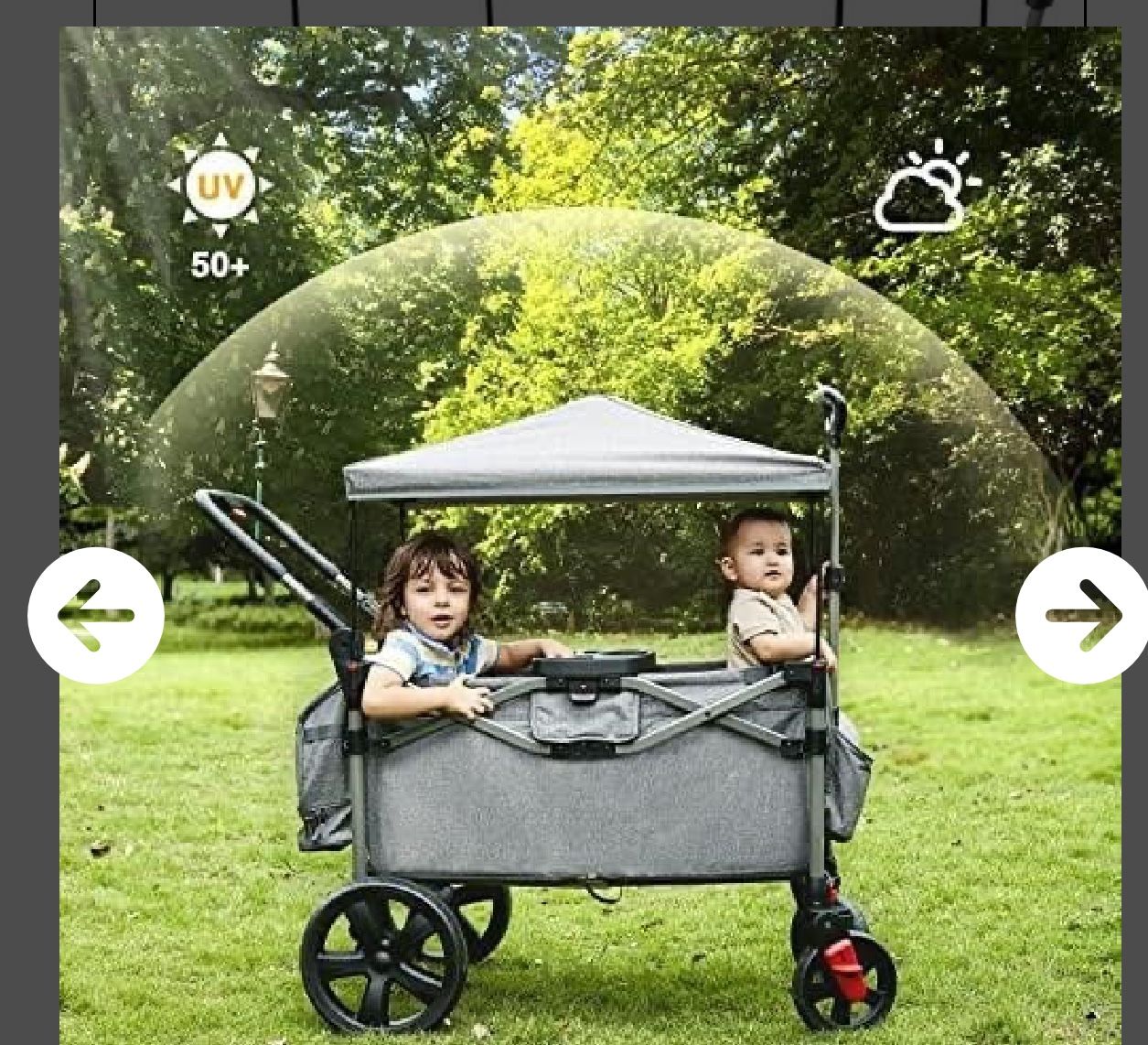 2 Kids Wagon.  EVER ADVANCED Foldable Wagons for Two Kids & Carg