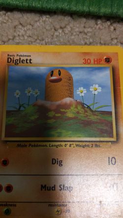 Diglett Pokemon card