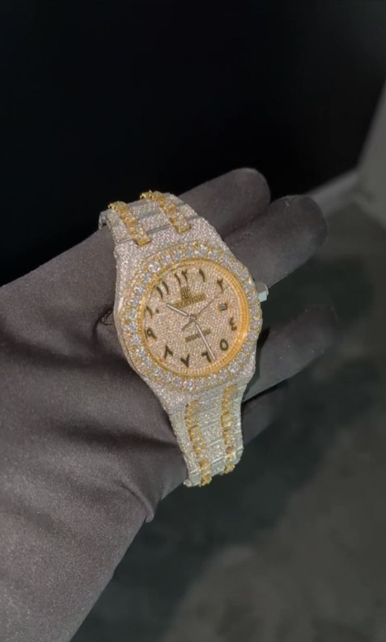 Men’s Automatic Movement Diamond Watch Will Past Diamond Tester