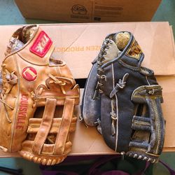 Baseball Gloves 2 selling together 